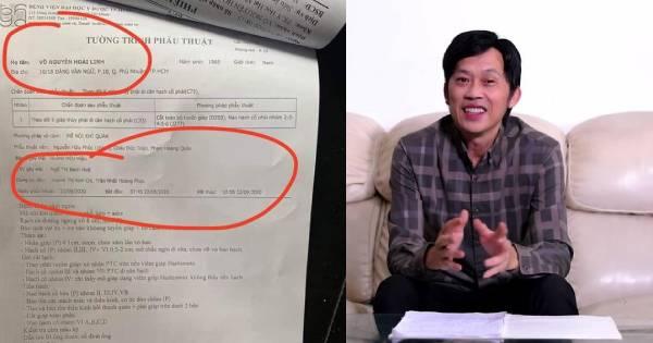 Tờ tường trình phẫu thuật của Hoài Linh không trùng thời gian ê-kíp công bố