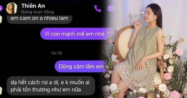 Thiên An thừa nhận "số em khổ quá" trong tin nhắn với đàn anh showbiz