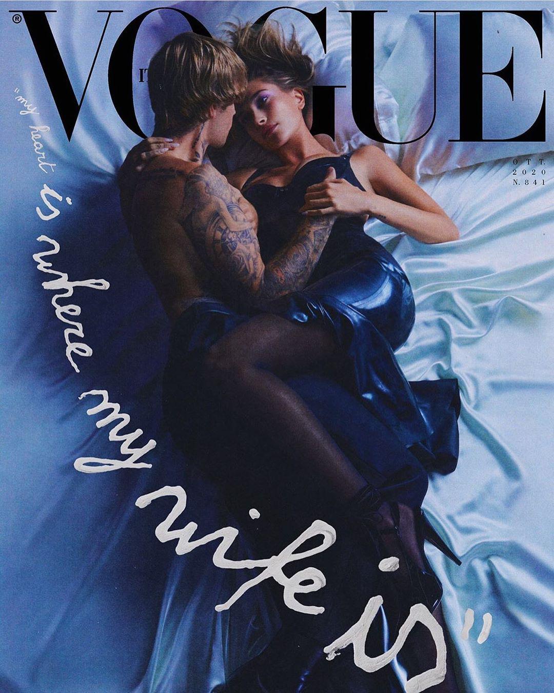 Vợ chồng Justin Bieber chụp ảnh bán nude kỷ niệm ngày cưới