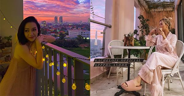 Sao Việt thi nhau check-in với hoàng hôn đỏ tím tráng lệ của Sài Gòn