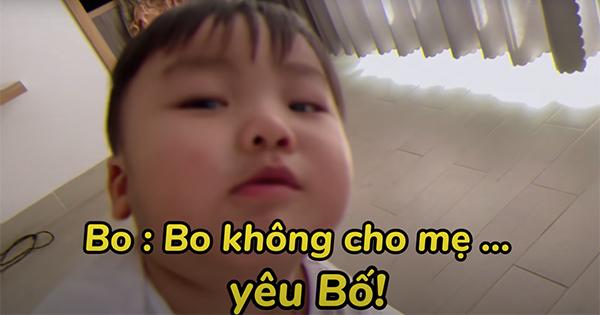 Bé Bo nhà Hòa Minzy làm "tình địch" công khai, không cho bố hôn mẹ