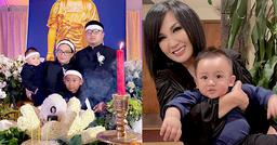 Vợ cũ Bằng Kiều bồng bế cháu trai Phi Nhung, vui vẻ khẳng định đã lên chức bà