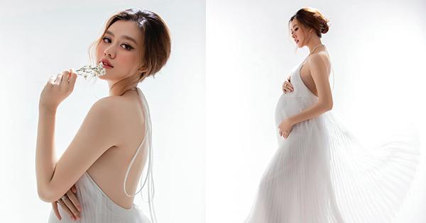 Á hậu Tường San công khai bụng bầu nhưng không nói mang bầu lần mấy