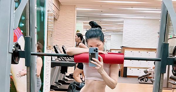 Tự nhận "eo bé xíu", Lệ Quyên vẫn bị tình trẻ "nắm cổ lôi xuống phòng tập"