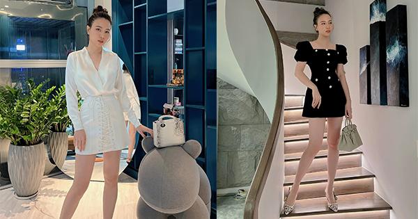 Đàm Thu Trang lâu lắm mới xỏ giày cao gót khoe cặp chân thon trứ danh