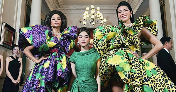 Hòa Minzy lại khiến fan ôm bụng cười khi lọt thỏm giữa H'Hen Niê và Minh Tú