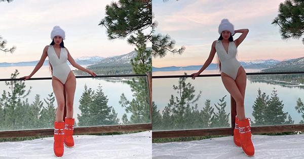 Phạm Hương diện bikini đi bốt đỏ tạo dáng giữa mùa đông lạnh giá, netizen bình luận: "Phản cảm"