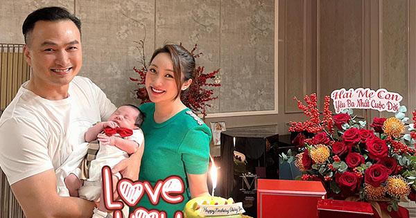 Vừa sinh nở, vợ Chi Bảo đã thức đến 12h đêm chỉ để tổ chức tiệc sinh nhật bất ngờ cho chồng