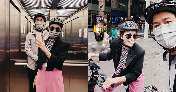 Linh Rin đạp xe dưới mưa lãng mạn như phim Hollywood cùng Phillip Nguyễn sau tin đồn kết hôn