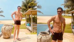 U50 Trần Bảo Sơn tự tin cởi áo, khoe cơ bụng 6 múi cuồn cuộn