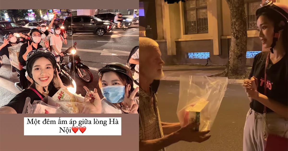 Đỗ Thị Hà "mệt rã người" khi đi phát cơm từ thiện đến 1h sáng