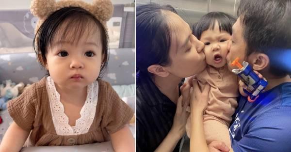 Biểu cảm "khó đỡ" của Suchin khi "bị" bố mẹ yêu