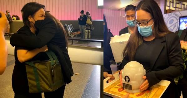 Việt Hương bật khóc trao tro cốt của Phi Nhung cho con gái Wendy