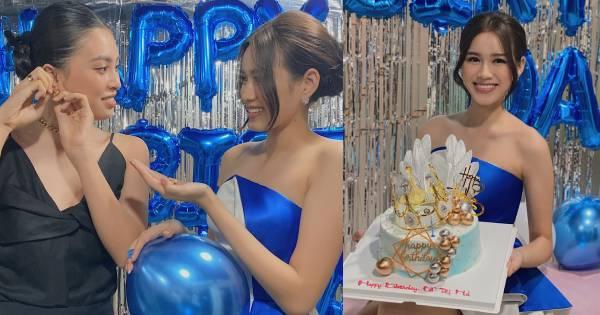 Tiểu Vy tháo bông tai hàng hiệu đang đeo để làm quà sinh nhật cho Đỗ Thị Hà