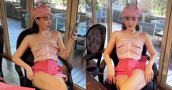 Quỳnh Thư diện đồ hồng toàn thân quay về với sự "dịu dàng vốn có" hậu ồn ào với chồng Diệp Lâm Anh