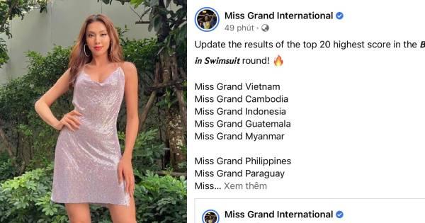 Thùy Tiên dẫn đầu bình chọn phần thi swimsuit của Miss Grand International