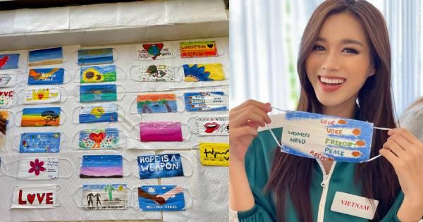 Đỗ Thị Hà lộ hoa tay vụng về khi thi vẽ khẩu trang tại Miss World nhưng thông điệp lại gây chú ý