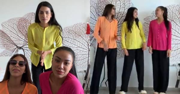 Kim Duyên tặng quần áo bà ba cho Hoa hậu Colombia và Chile trước khi rời Israel