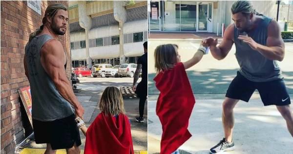 "Thần sấm Thor" huấn luyện con trai trở thành "Hawkeye" ngoài đời thực