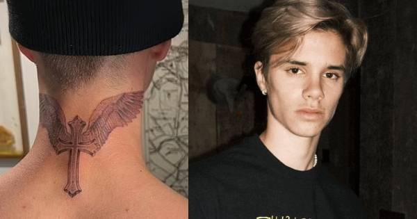 Con trai giàu nhất của David Beckham xăm 2 hình giống hệt bố để "lấy vía"