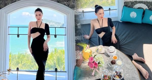 Quỳnh Thư khoe người sánh đôi trong chuyến nghỉ dưỡng