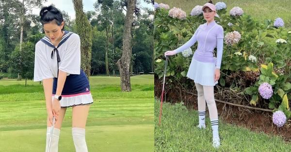 Giữa lùm xùm nữ ca sĩ mượn chồng, Quỳnh Thư đăng ảnh chơi golf và triết lý về hạnh phúc