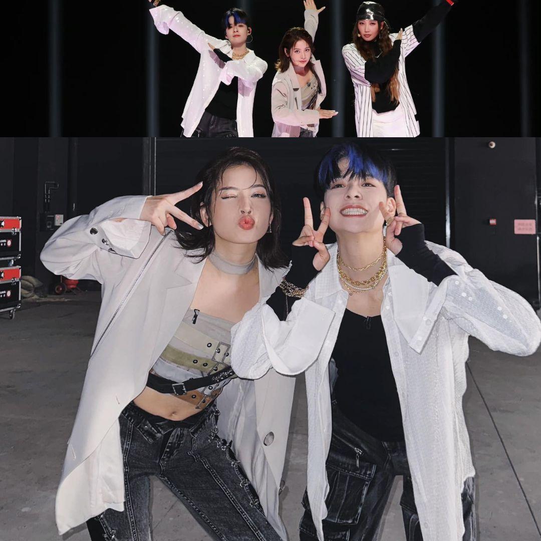 Chi Pu và Amber cùng diện outfit hợp tone gây ấn tượng trong "Đạp Gió 2023”