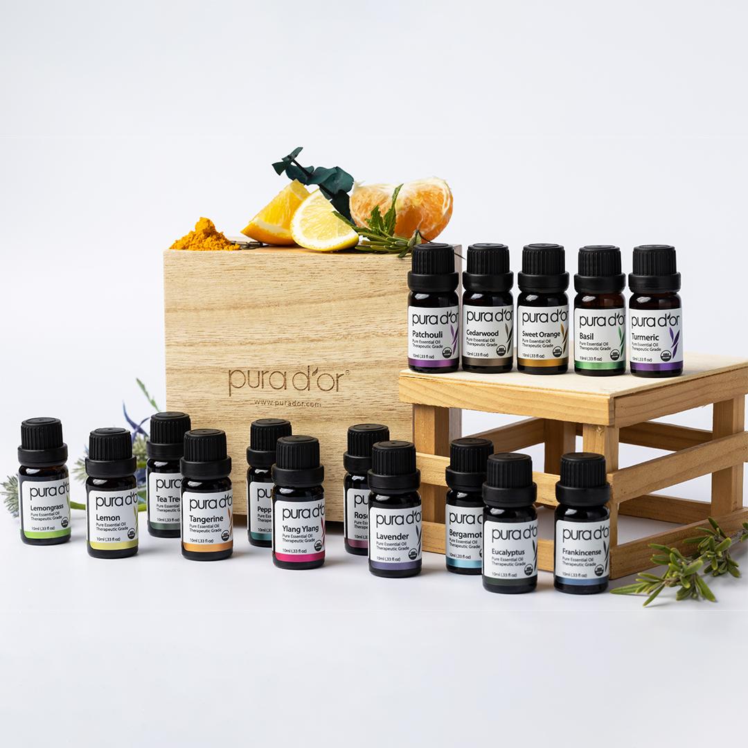 Khám phá set 16 liệu pháp mùi hương của Pura D'or - cải thiện sức khỏe và tâm trí