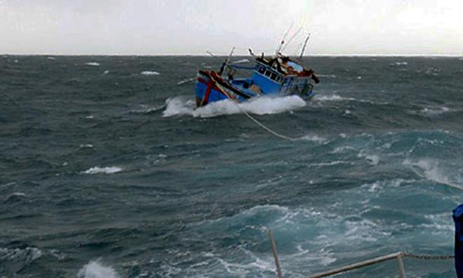 9 ngư dân gặp nạn trên đường chạy về biển Lý Sơn tránh bão Saudel