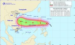 Bão Vamco có khả năng mạnh thêm, di chuyển theo hướng Tây Tây Bắc