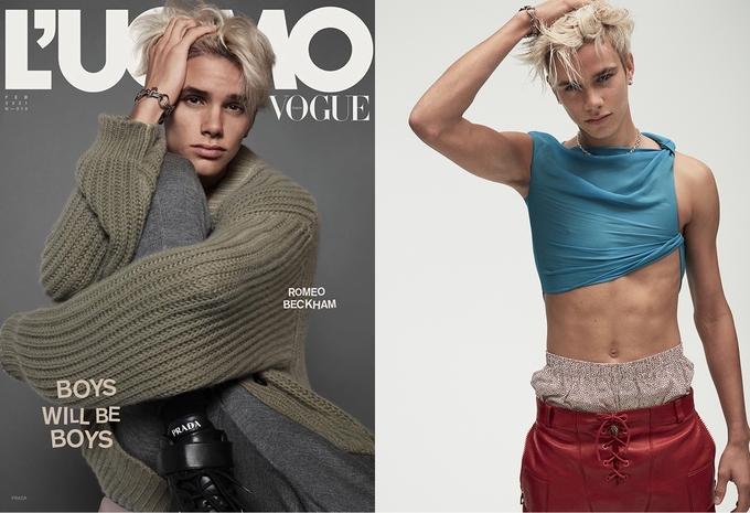 Con trai thứ nhà David Beckham lần đầu lên bìa tạp chí