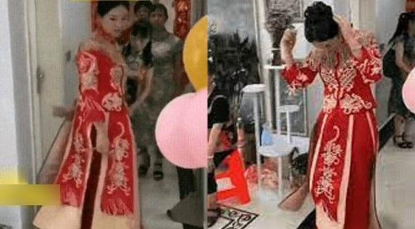 Bố đẻ bị nhà trai thiếu tôn trọng, cô dâu cởi váy hủy hôn ngay trong đám cưới