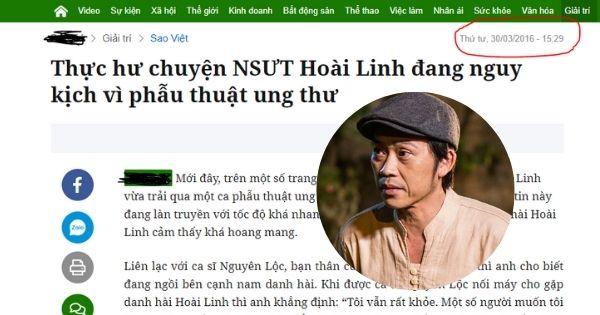 Xôn xao Hoài Linh từng có tin đồn phẫu thuật ung thư tuyến giáp cách đây 5 năm trước