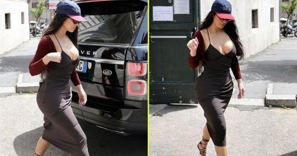 "Siêu vòng 3" Kim Kardashian ăn mặc như gái mười tám đi chơi tại Ý