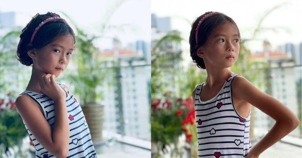 Ái nữ 7 tuổi nhà Đoan Trang khoe thần thái siêu mẫu