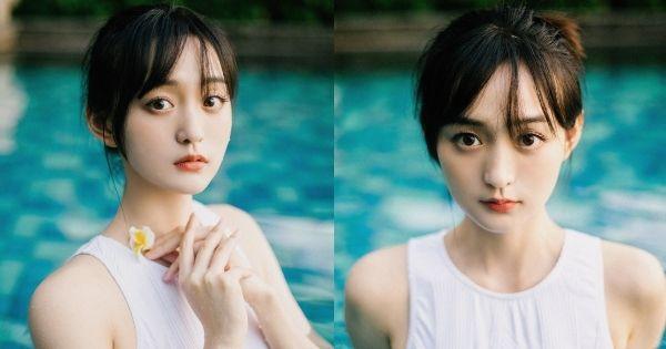 Cận cảnh nhan sắc trẻ thơ của Hà Hoằng San ở tuổi 35