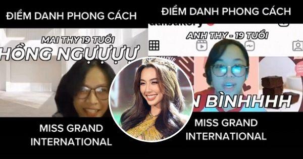 Cười ngất với trend điểm danh online theo phong cách Thùy Tiên tại Miss Grand