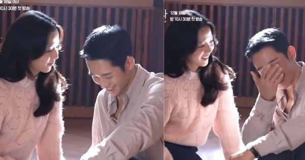 Jung Hae In ngượng ngùng không dám nhìn vào mắt Jisoo (Blackpink) tại hậu trường "Snowdrop"