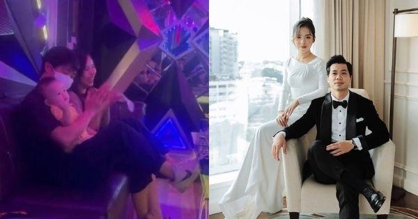 Con trai 8 tháng tuổi của Công Phượng lần đầu lộ diện