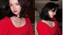 Hải Tú tự đăng ảnh zoom cận mặt, môi mọng nhưng cổ nám