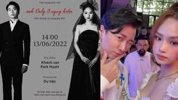 Chính thức lộ diện thiệp cưới của Karik và Miu Lê