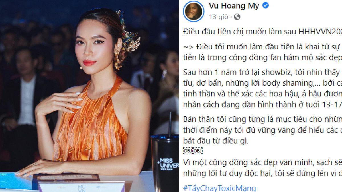 Á hậu Hoàng My muốn "khai tử sự vô văn hóa và độc hại mạng" trong cộng đồng fan sắc đẹp