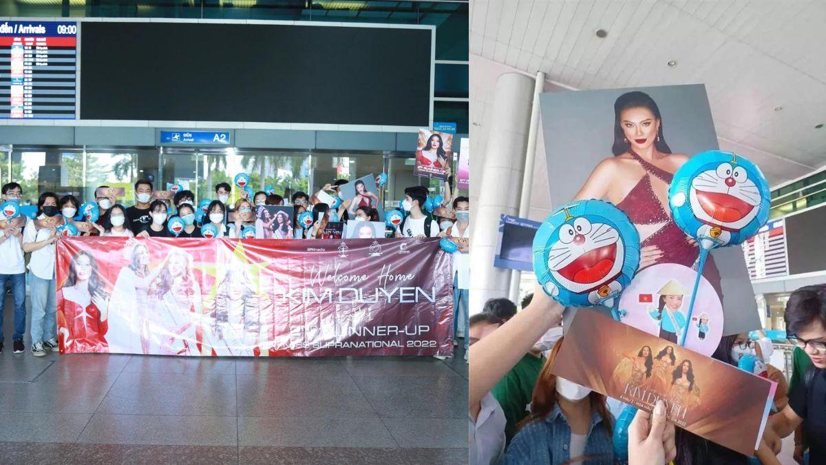 Kim Duyên về nước trong vòng vây Doraemon