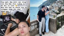 Ngô Thanh Vân than phiền vì bị chồng trẻ bỏ đói vì mải chơi vlog