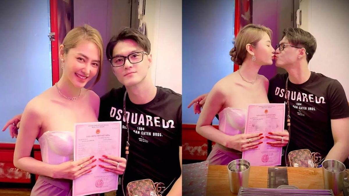 Linh Chi khoe giấy đăng ký kết hôn với Lâm Vinh Hải sau 6 năm dính phốt tiểu tam