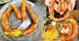 Bánh tráng cuốn "siêu to khổng lồ" dài 1 mét khiến dân tình xôn xao