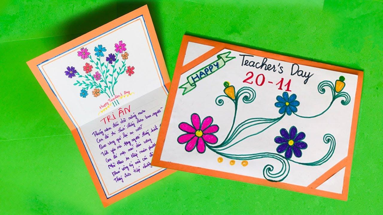 Cách làm thiệp 20/11 đơn giản mà đẹp để gửi tặng thầy, cô giáo