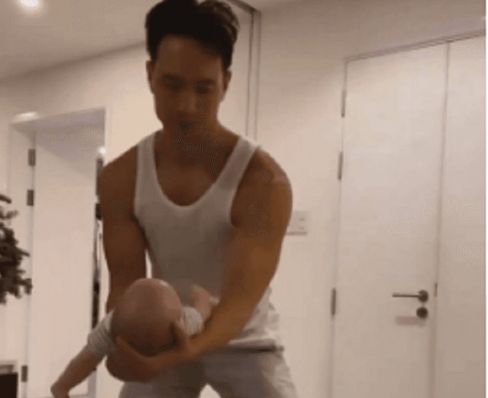 Hồ Ngọc Hà cười nghiêng ngả với cách ru con hài hước của Kim Lý