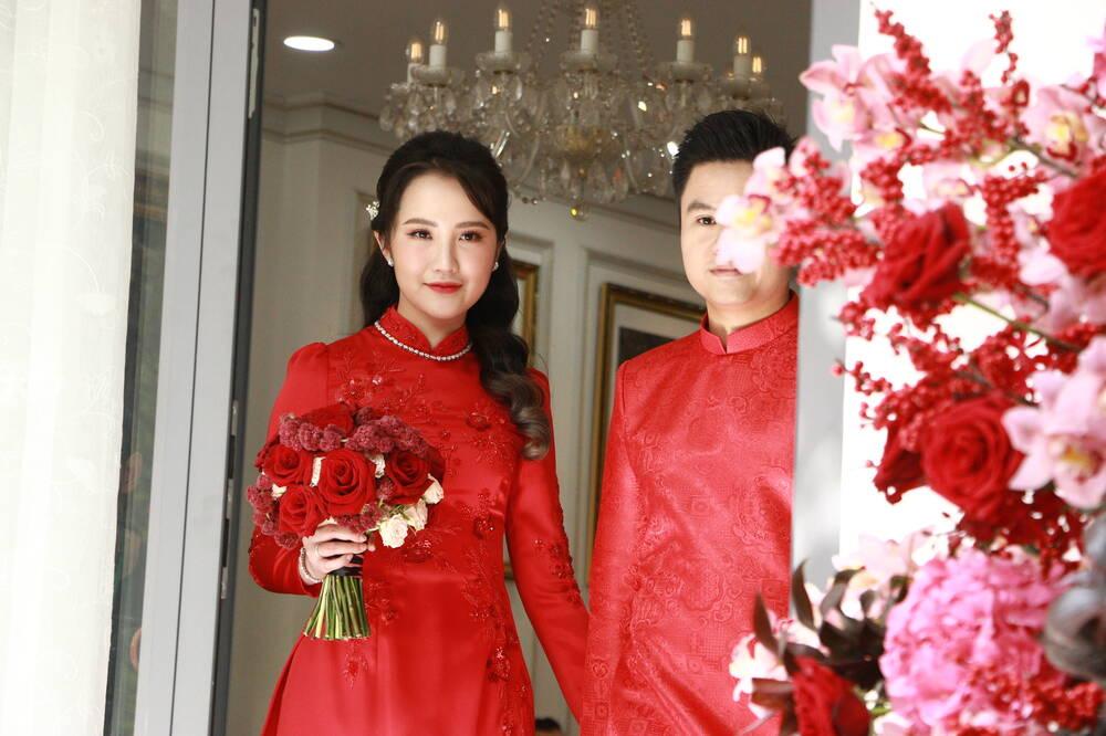 Primmy Trương khoe nhan sắc ngọt ngào, bụng phẳng lì trong ngày cưới