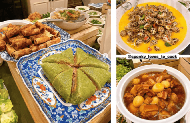 Ra mà xem bữa cơm tất niên nhà Hà Tăng này, hẳn là buffet Tết 3 miền